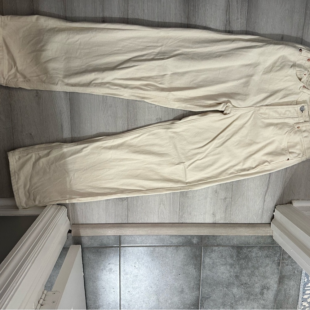 Parke denim cream classic straight jeans size 28 excellent condition